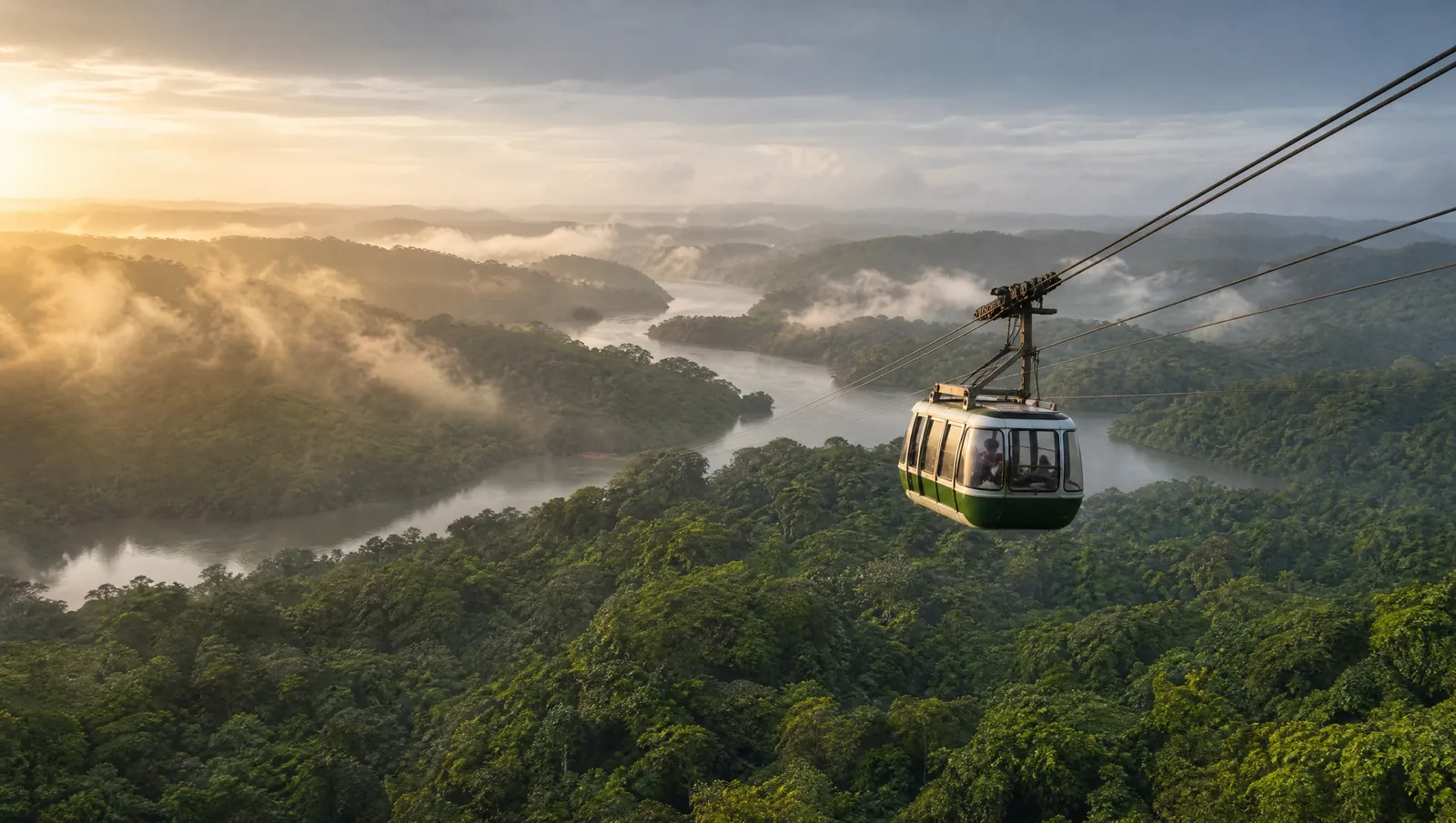 El teleférico de Gamboa sobre el dosel de la selva