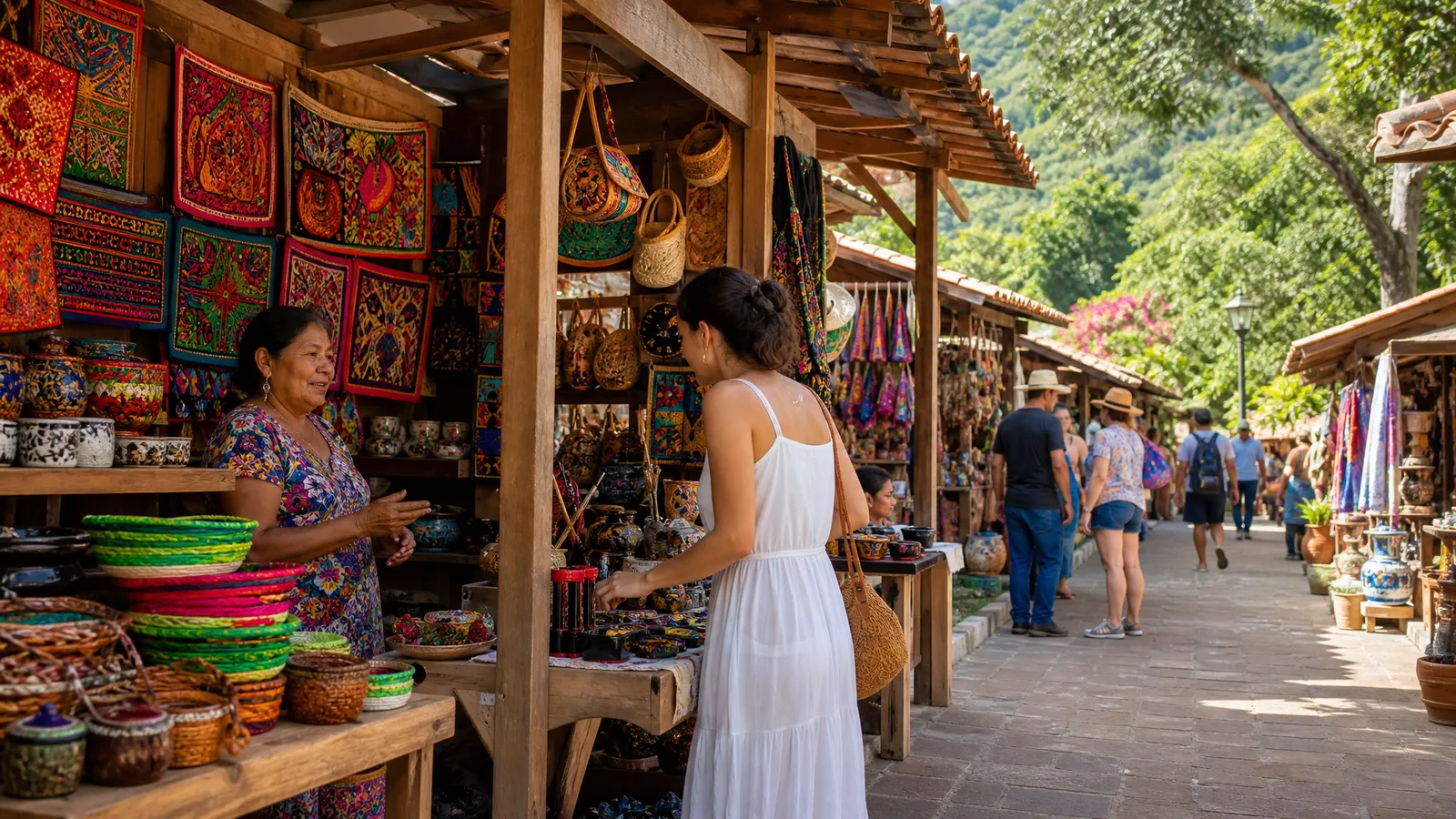 Handicraft market in El Valle de Antón